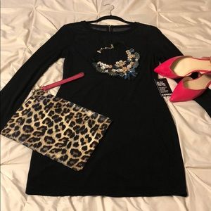 NWT Express Black Long Sleeve Bodycon Dress